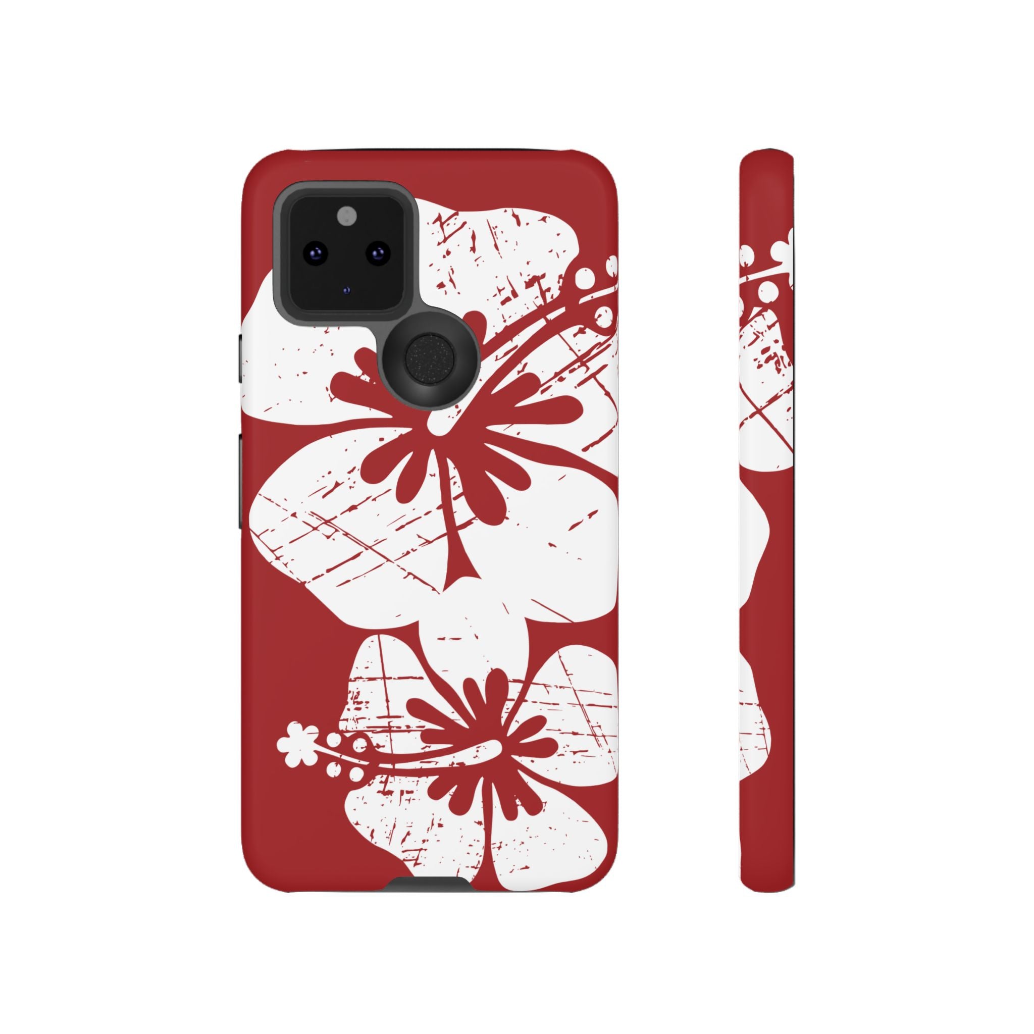 "The Classic Hibiscus" Phone Case -  Destressed Red