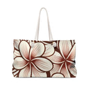 "The Plumeria"  Beach Bag - Mono Red