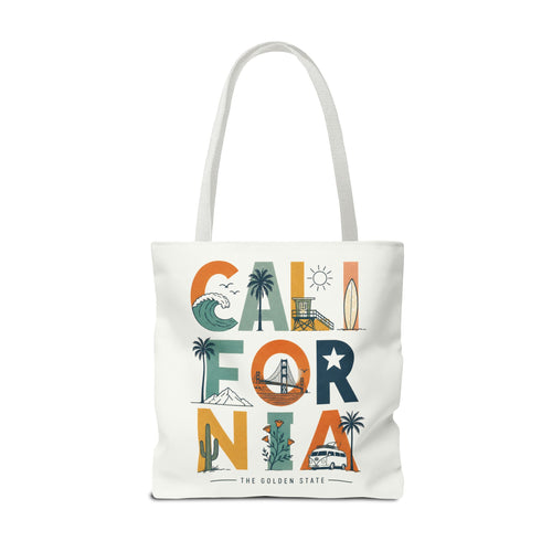 California The Golden State Tote Bag — Coastal Weekend Market Tote