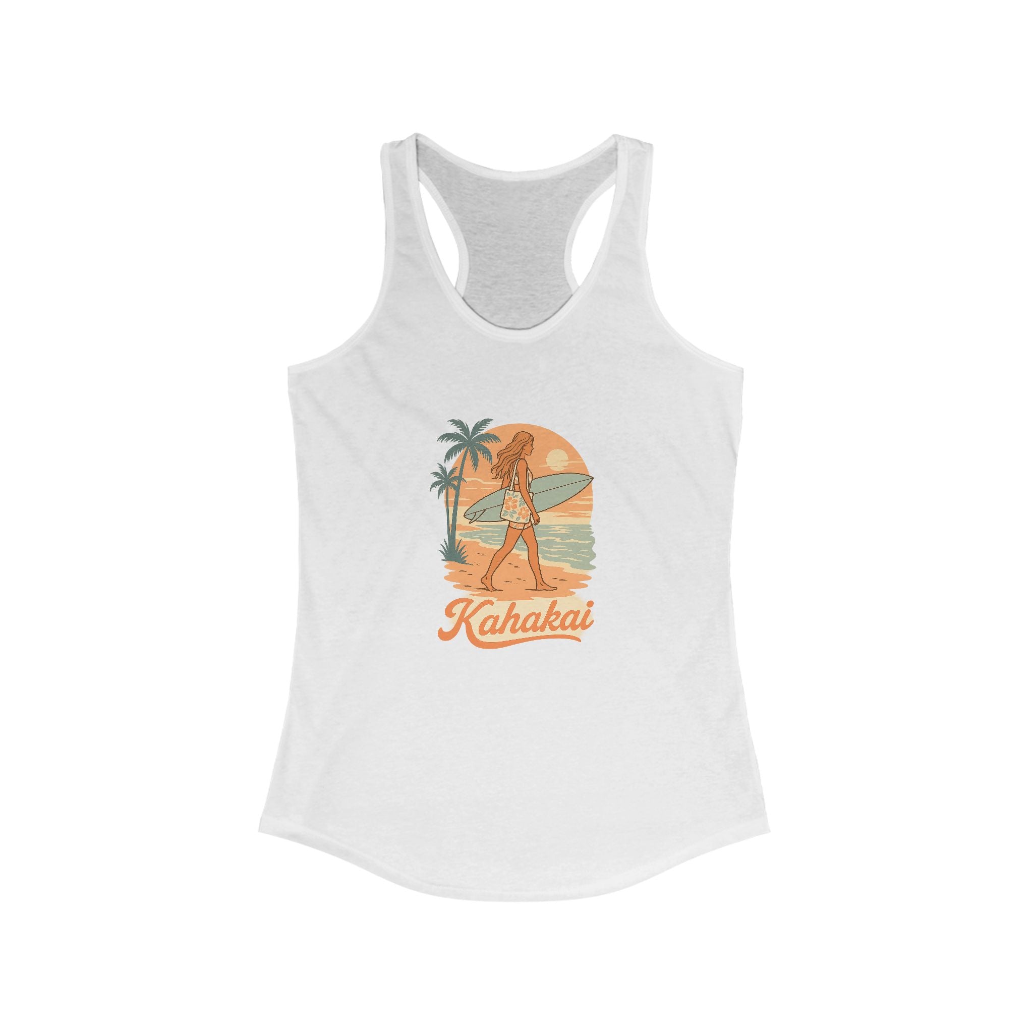 "Kahakai Surfer Girl" Racerback Tank Top