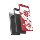 "The Classic Hibiscus" Phone Case -  Destressed Red