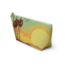 " The Californian"  Accessory Pouch w T-bottom - Black and White