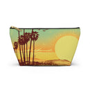 " The Californian"  Accessory Pouch w T-bottom - Black and White