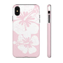 "The Classic Hibiscus"  Phone Case - Distressed Pink