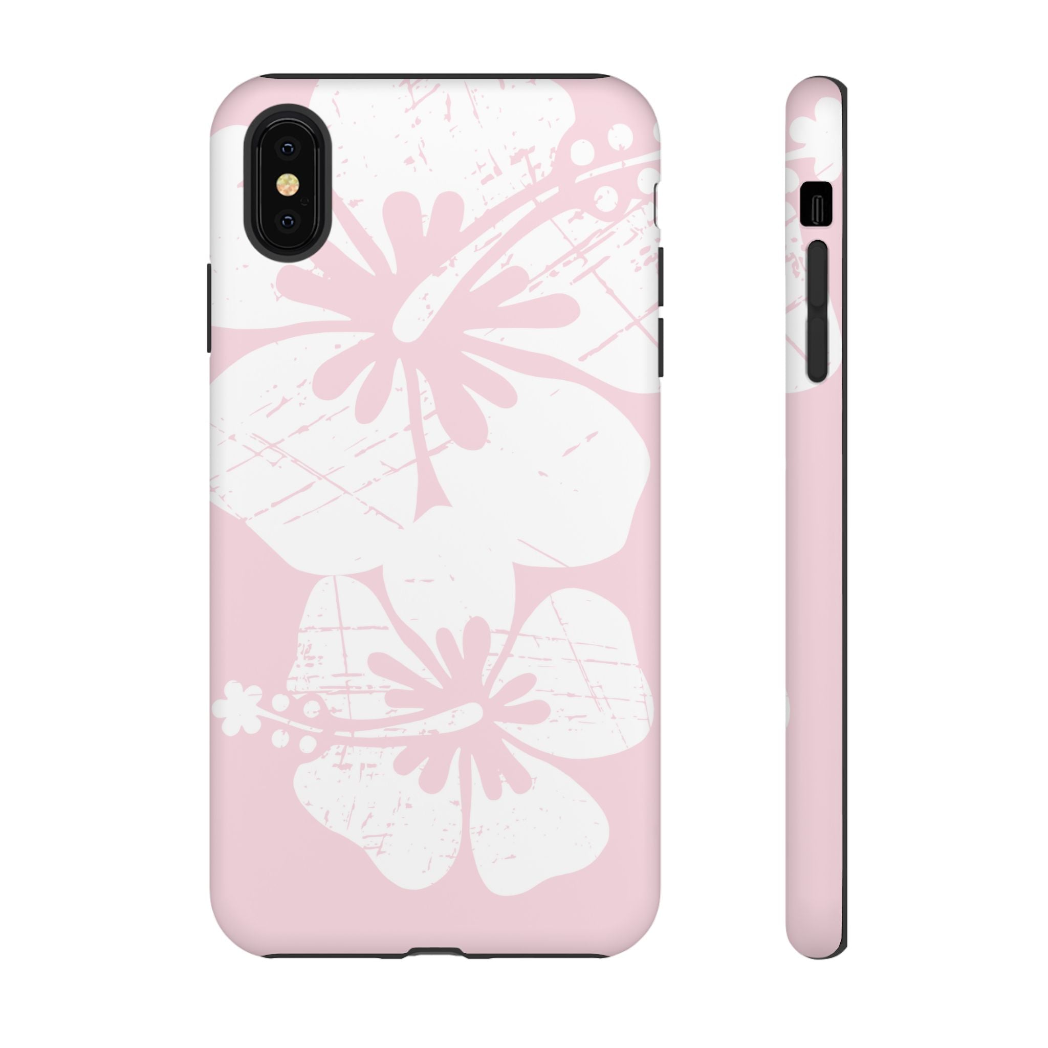 "The Classic Hibiscus"  Phone Case - Distressed Pink