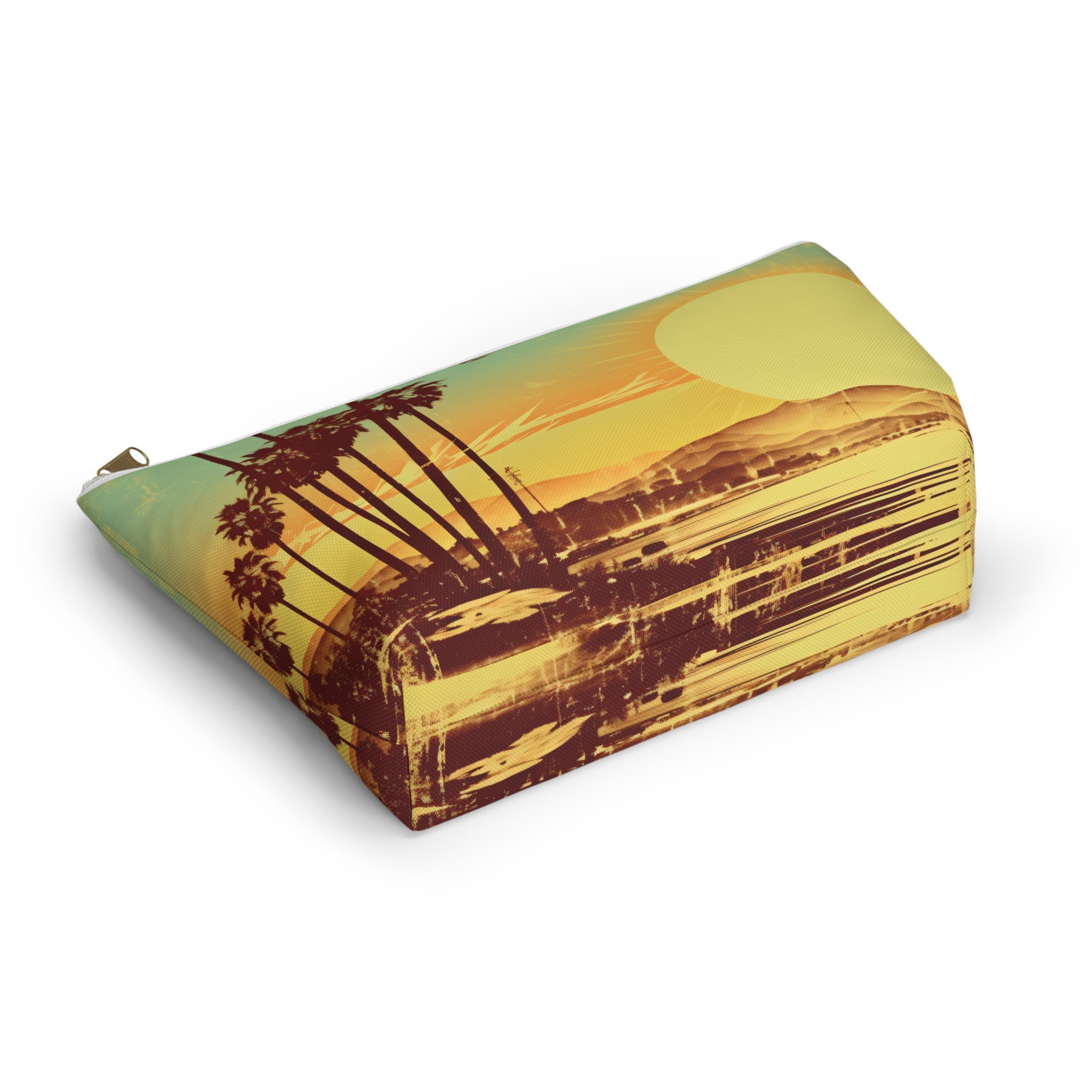 " The Californian"  Accessory Pouch w T-bottom - Black and White