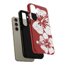 "The Classic Hibiscus" Phone Case -  Destressed Red