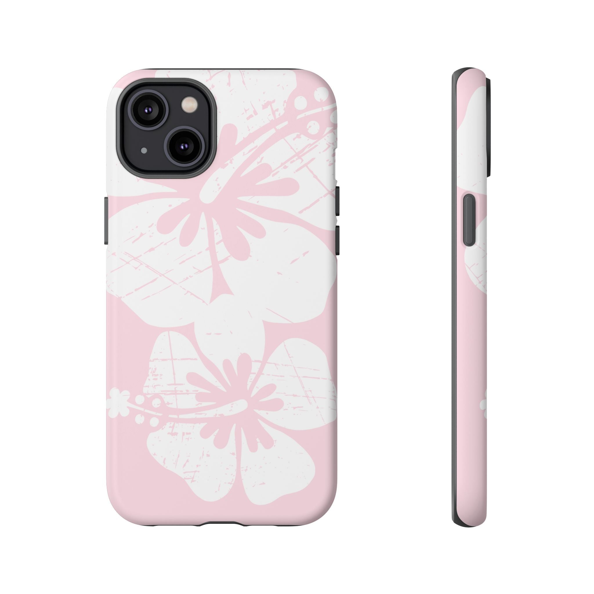 "The Classic Hibiscus"  Phone Case - Distressed Pink