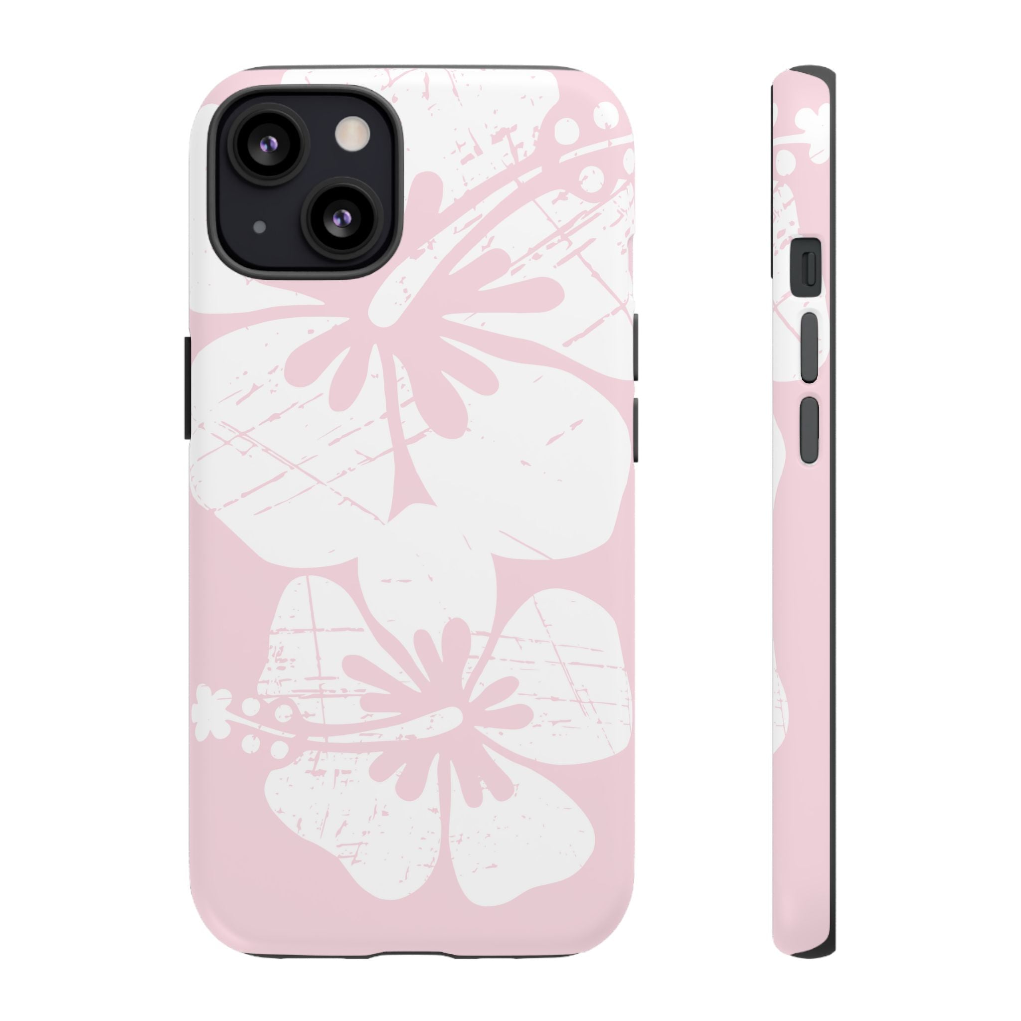 "The Classic Hibiscus"  Phone Case - Distressed Pink