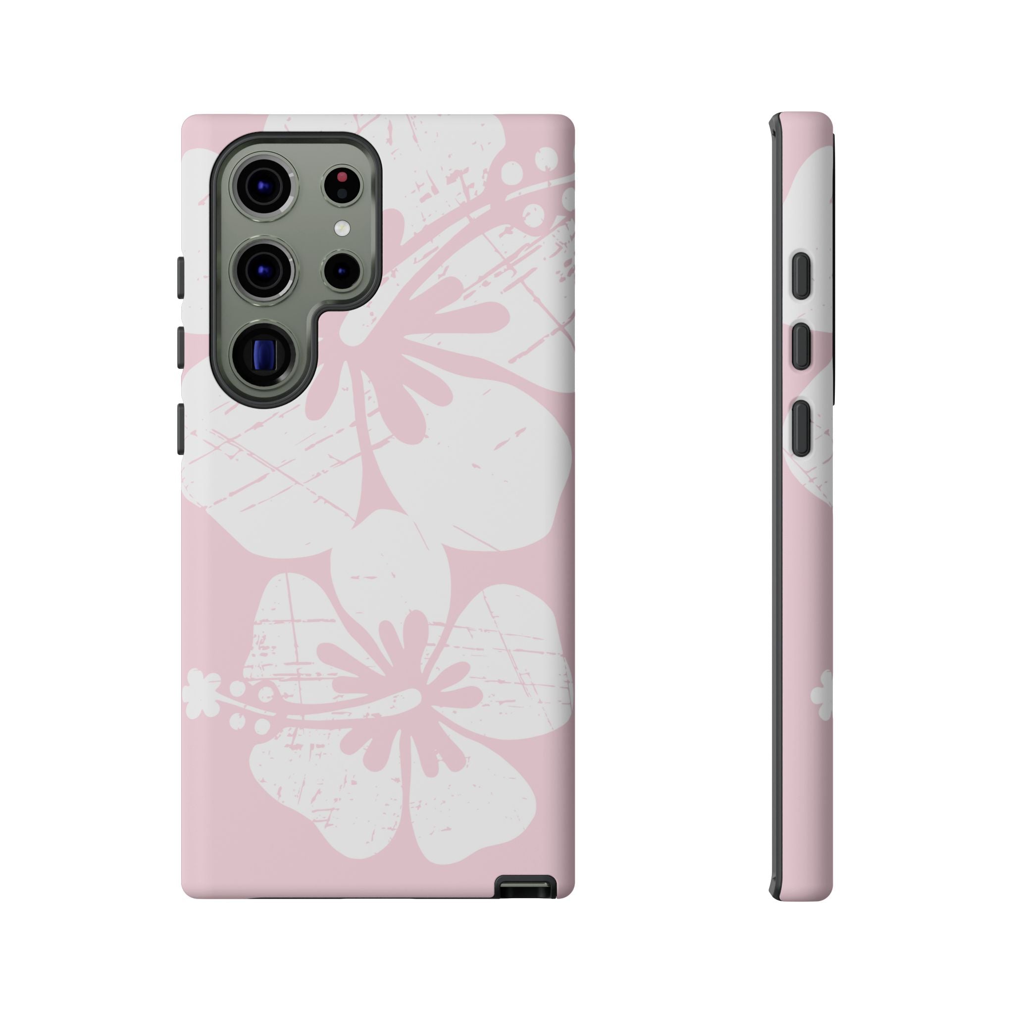 "The Classic Hibiscus"  Phone Case - Distressed Pink