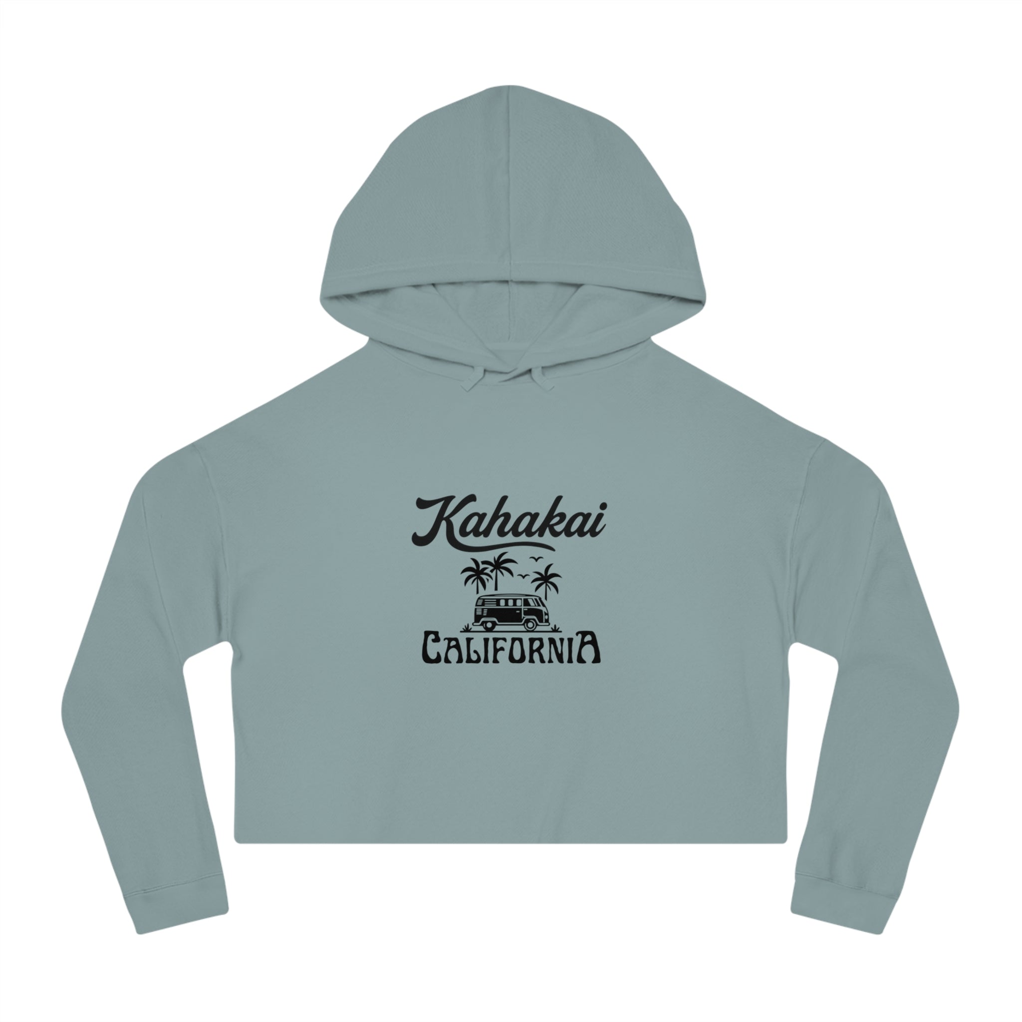 "Kahakai California Vibes" Cropped Hoodie Sweatshirt