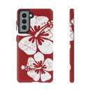 "The Classic Hibiscus" Phone Case -  Destressed Red