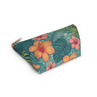 "Tropical Vibes" Accessory Pouch w T-bottom