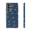 "Plumeria" Phone Case - Blue and White