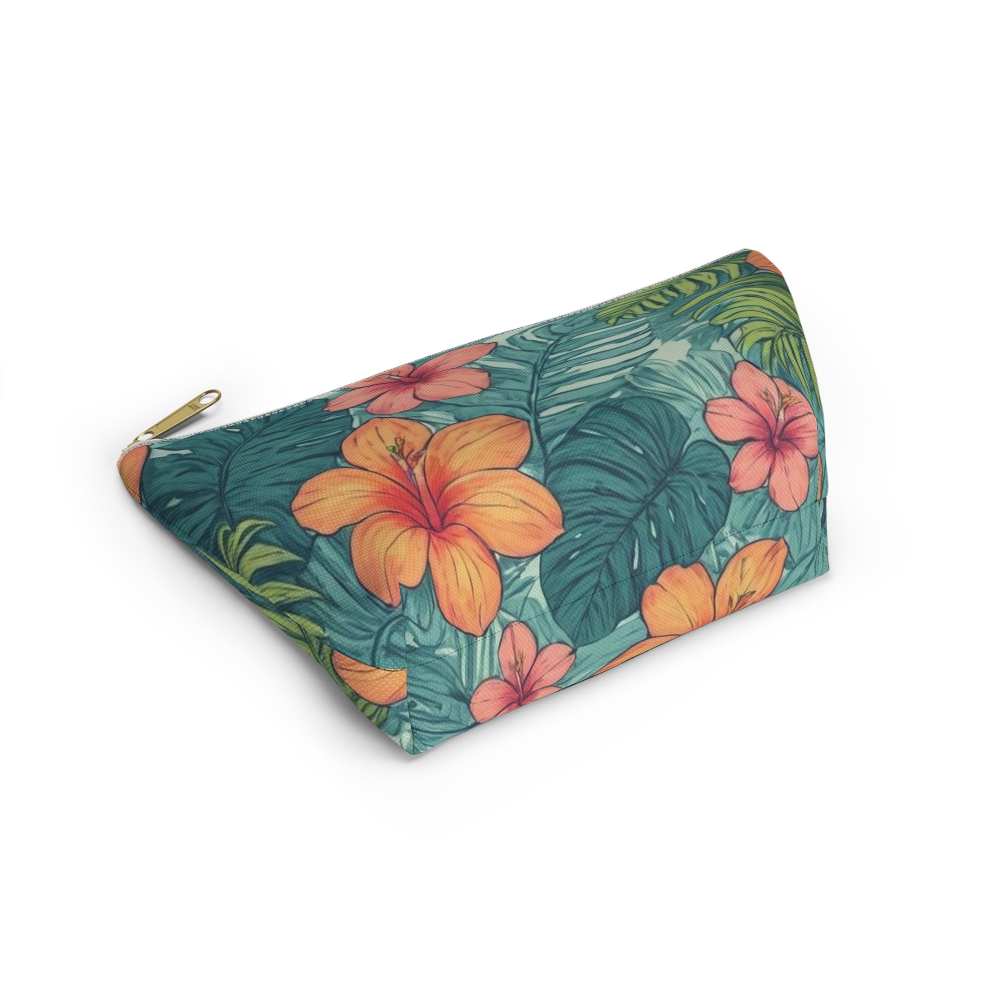 "Tropical Vibes" Accessory Pouch w T-bottom
