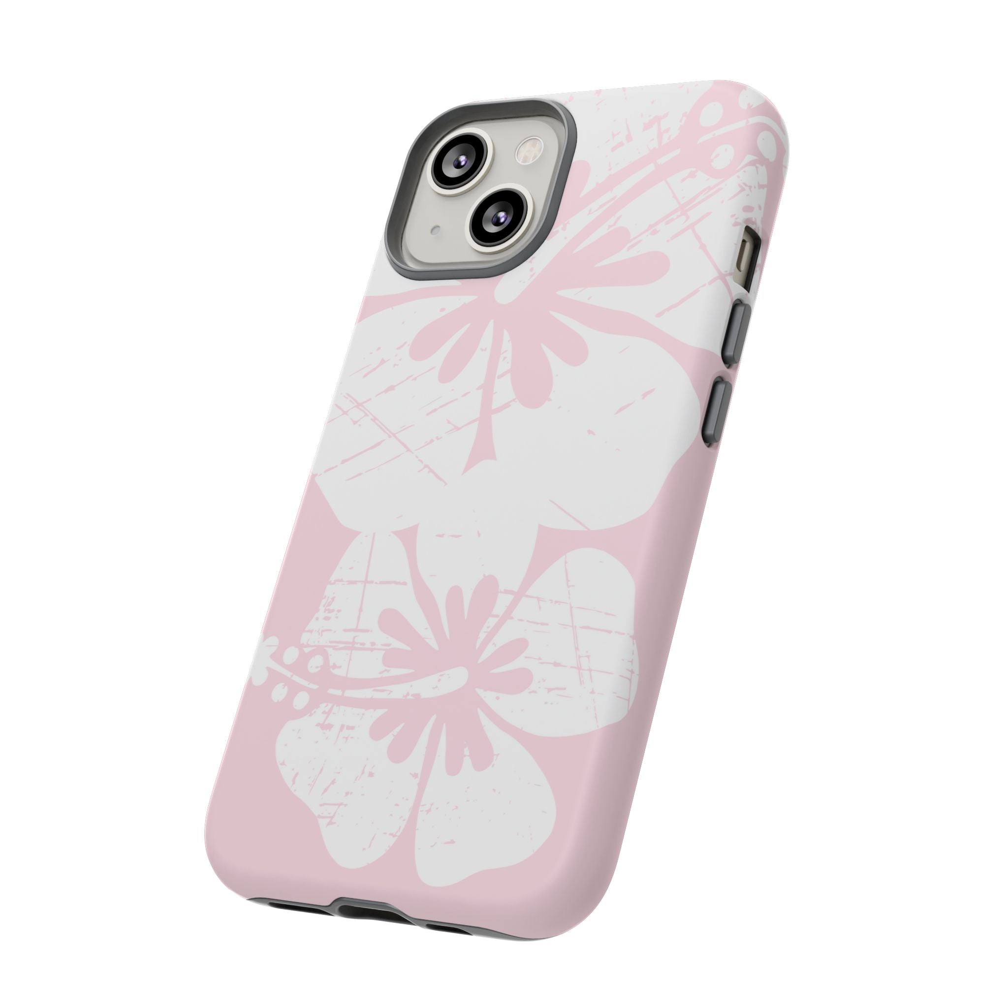 "The Classic Hibiscus"  Phone Case - Distressed Pink