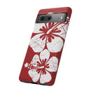 "The Classic Hibiscus" Phone Case -  Destressed Red