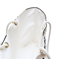 "The Classic Hibiscus" Beach Bag - Distressed Black