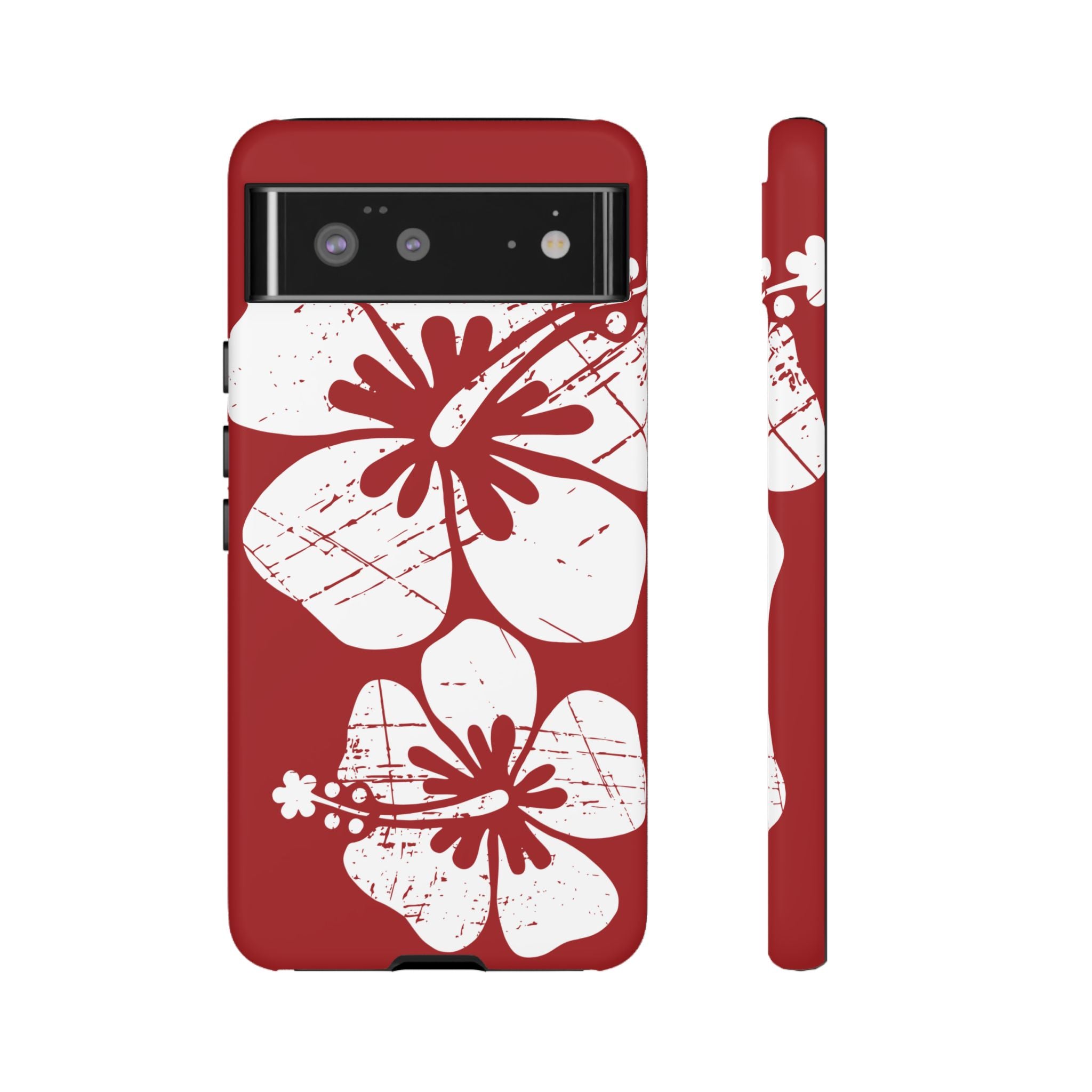 "The Classic Hibiscus" Phone Case -  Destressed Red