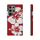 "The Classic Hibiscus" Phone Case -  Destressed Red