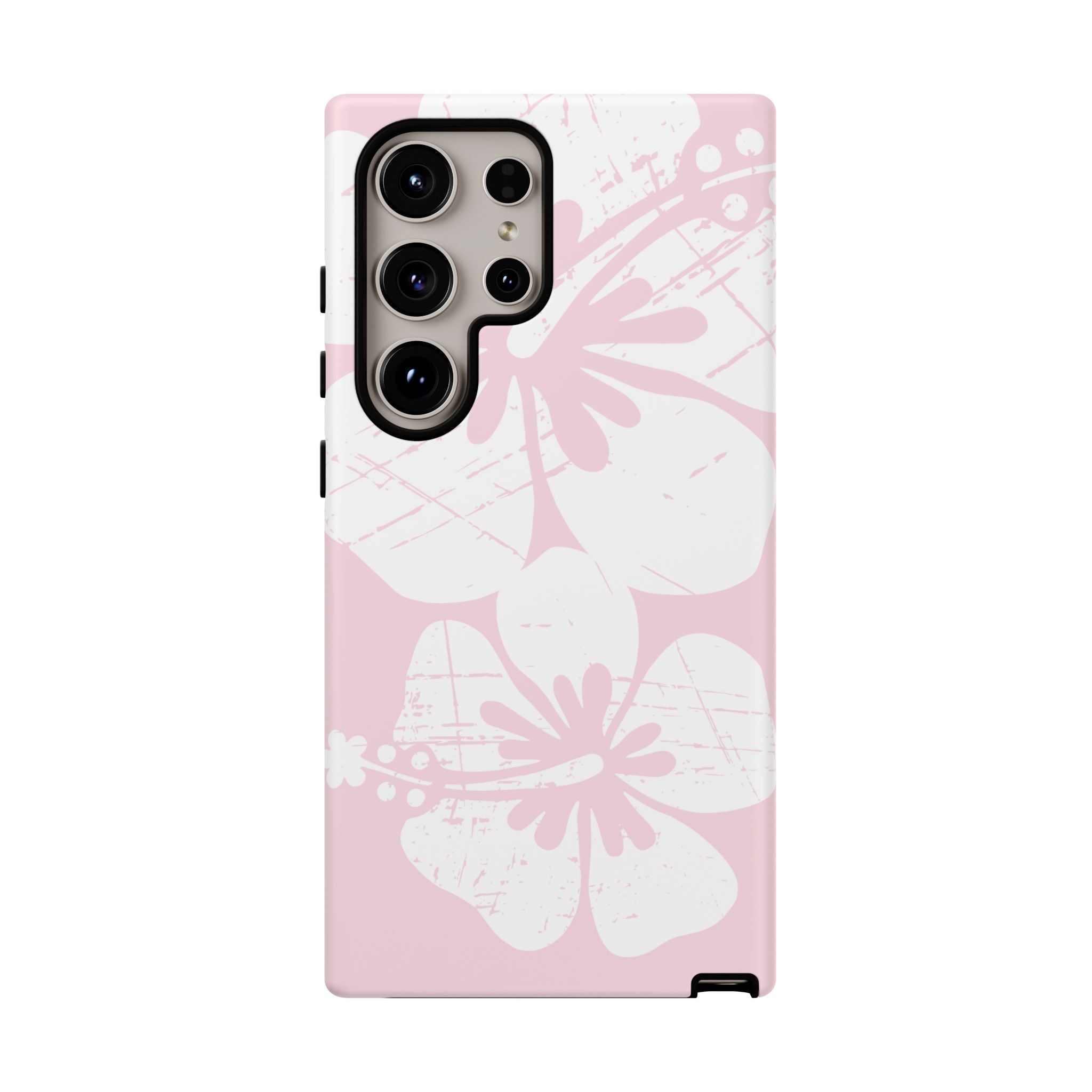 "The Classic Hibiscus"  Phone Case - Distressed Pink