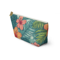 "Tropical Vibes" Accessory Pouch w T-bottom