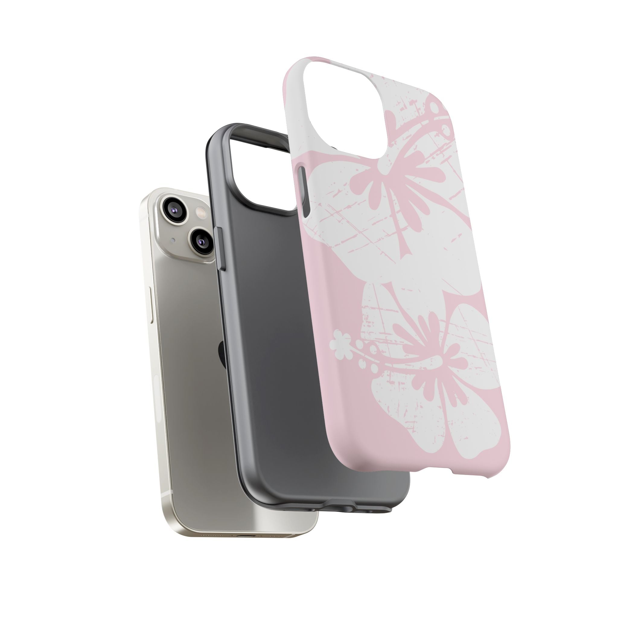 "The Classic Hibiscus"  Phone Case - Distressed Pink