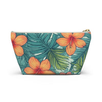 "Tropical Vibes" Accessory Pouch w T-bottom