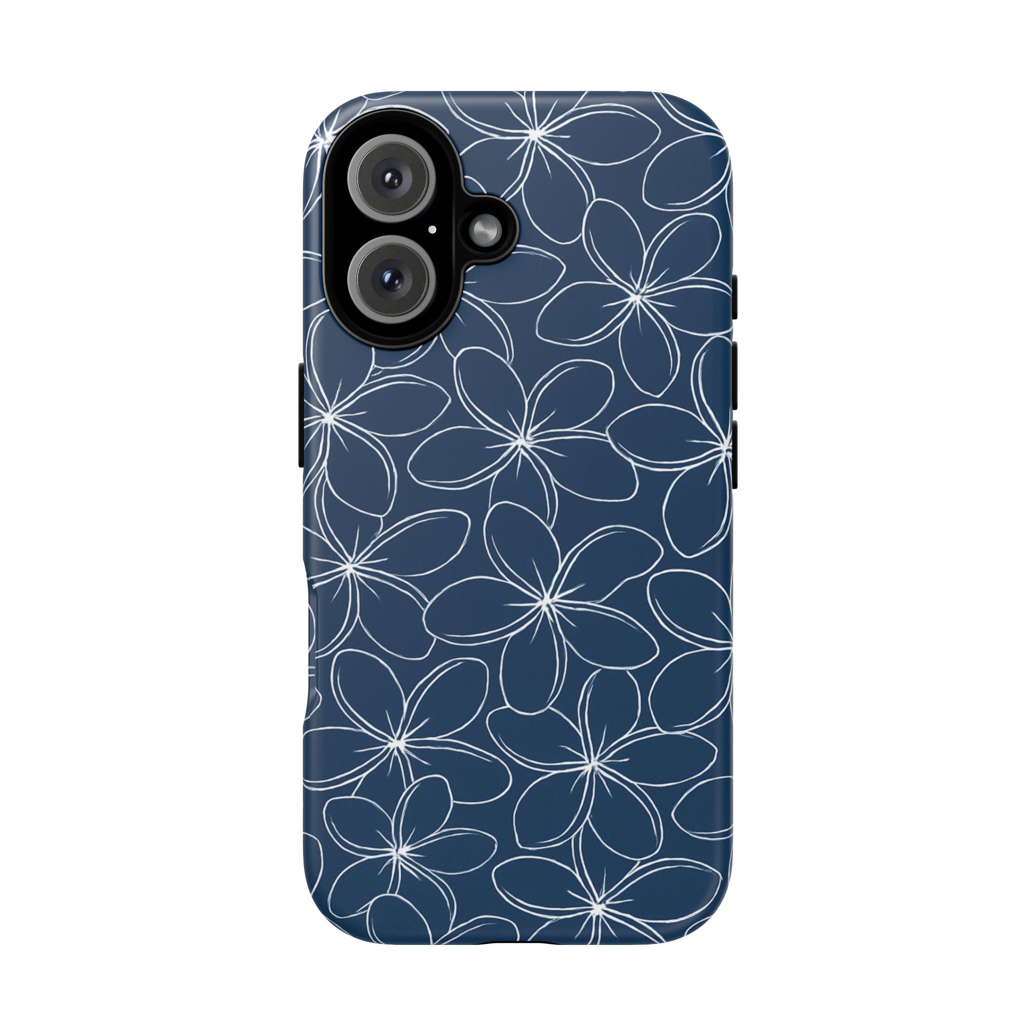 "Plumeria" Phone Case - Blue and White