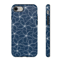 "Plumeria" Phone Case - Blue and White