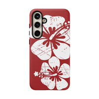 "The Classic Hibiscus" Phone Case -  Destressed Red