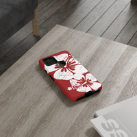 "The Classic Hibiscus" Phone Case -  Destressed Red