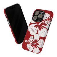 "The Classic Hibiscus" Phone Case -  Destressed Red