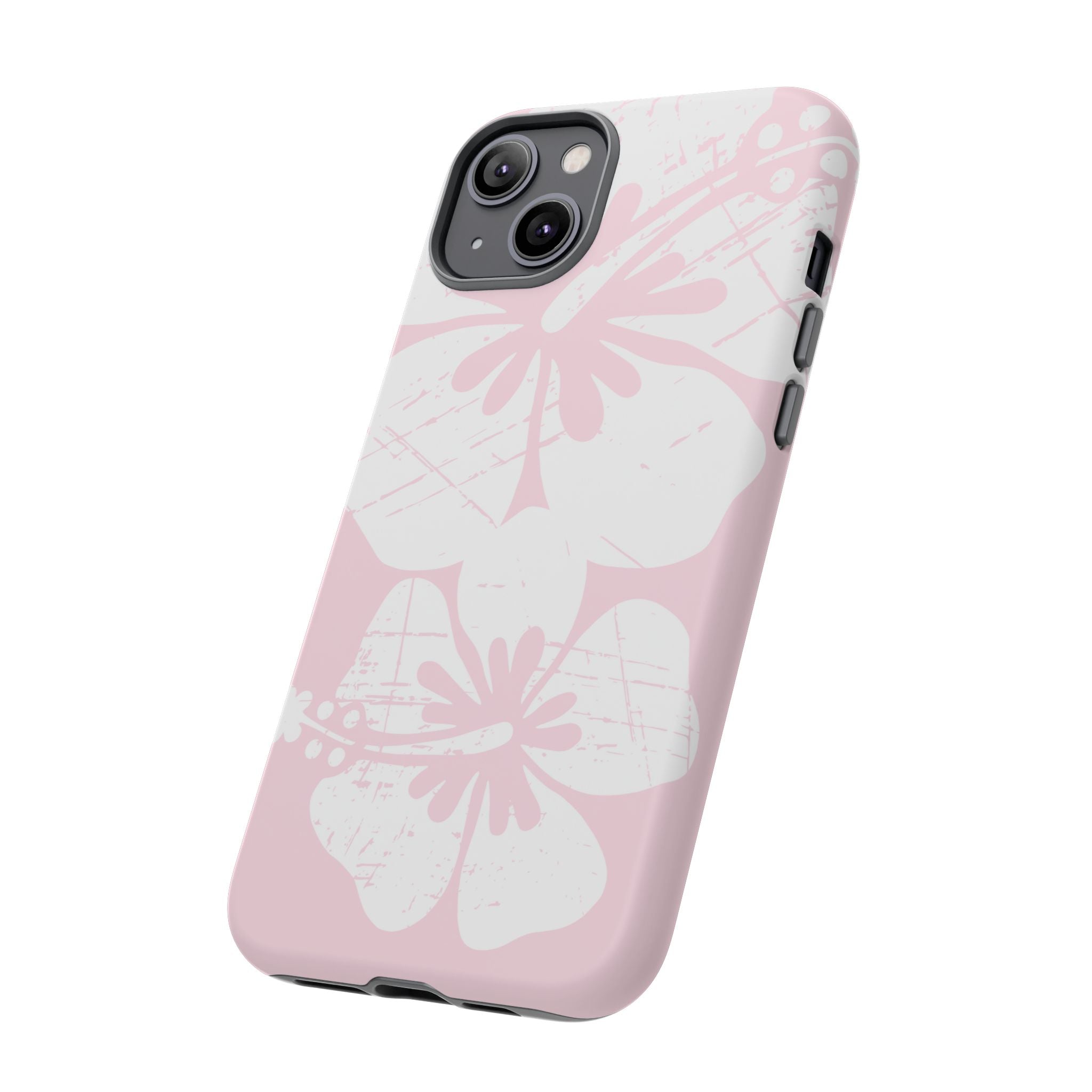 "The Classic Hibiscus"  Phone Case - Distressed Pink