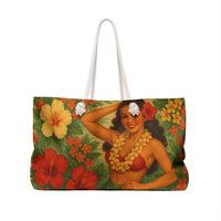 “Vintage Hula Bloom” Beach Bag