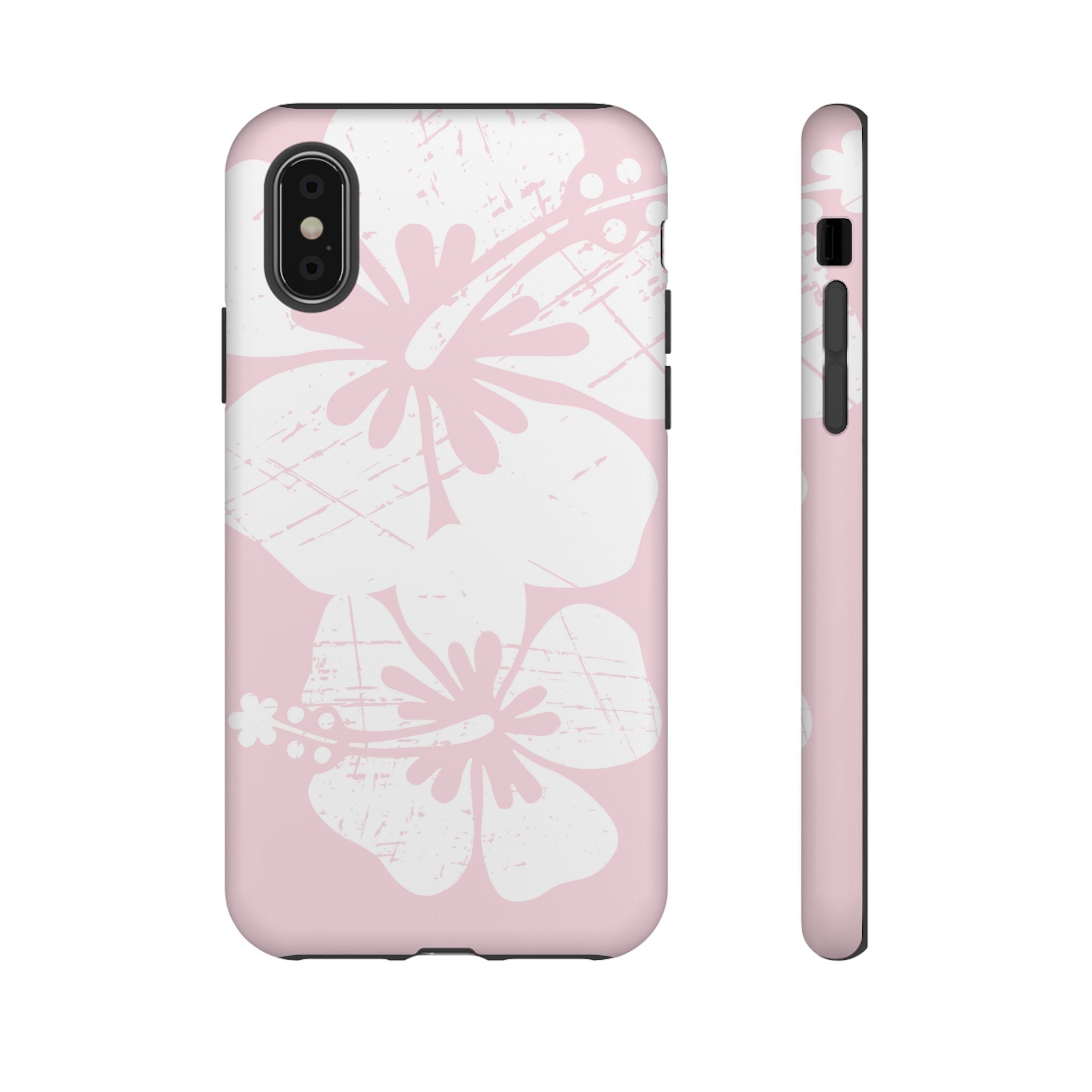 "The Classic Hibiscus"  Phone Case - Distressed Pink