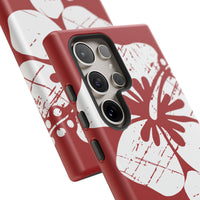"The Classic Hibiscus" Phone Case -  Destressed Red