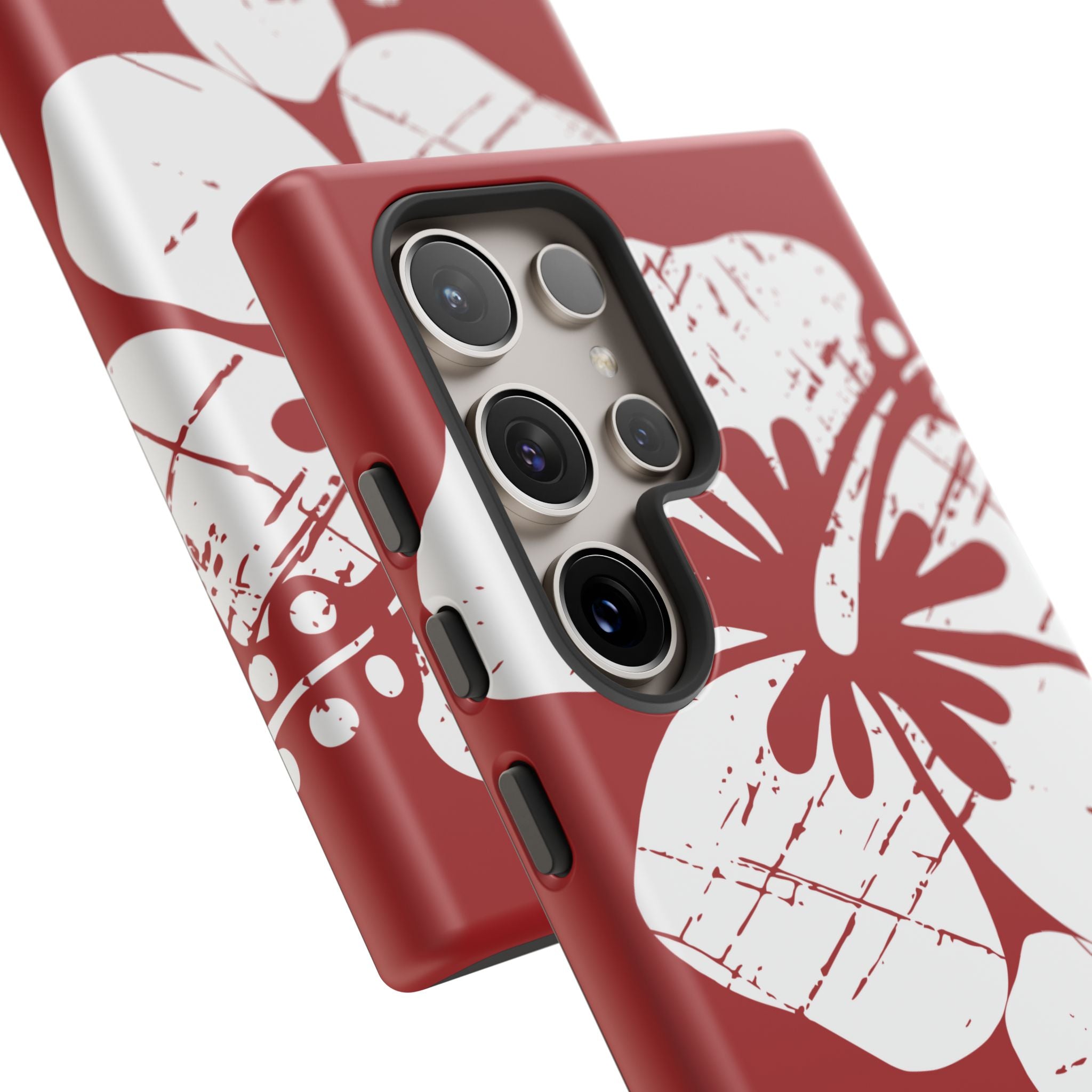 "The Classic Hibiscus" Phone Case -  Destressed Red