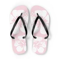 "The Classic Hibiscus" Flip Flop - Distressed Pink