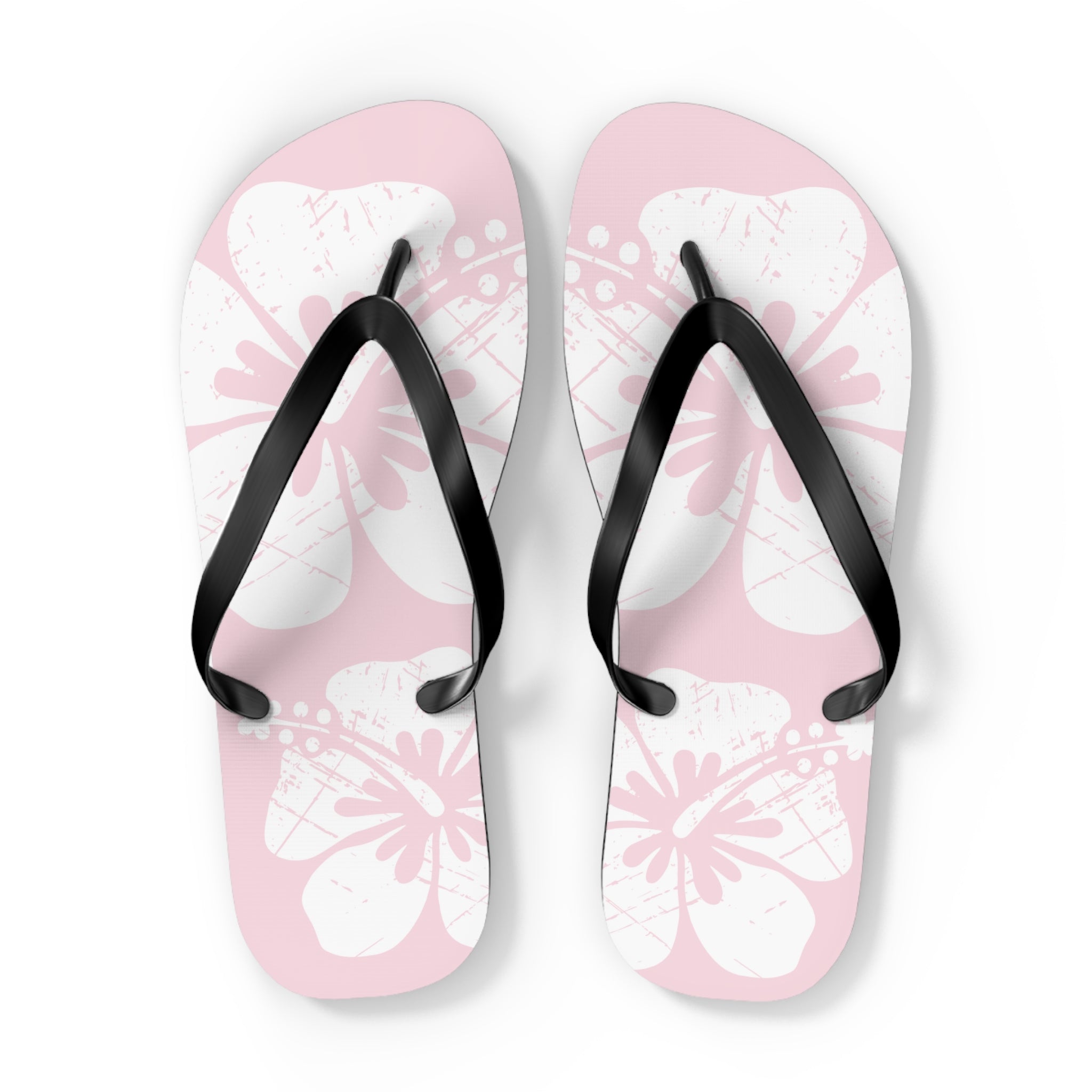 "The Classic Hibiscus" Flip Flop - Distressed Pink