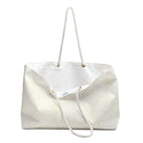 "Plumeria"  Beach Bag - Muted Yellow