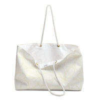"Plumeria"  Beach Bag - Muted Yellow
