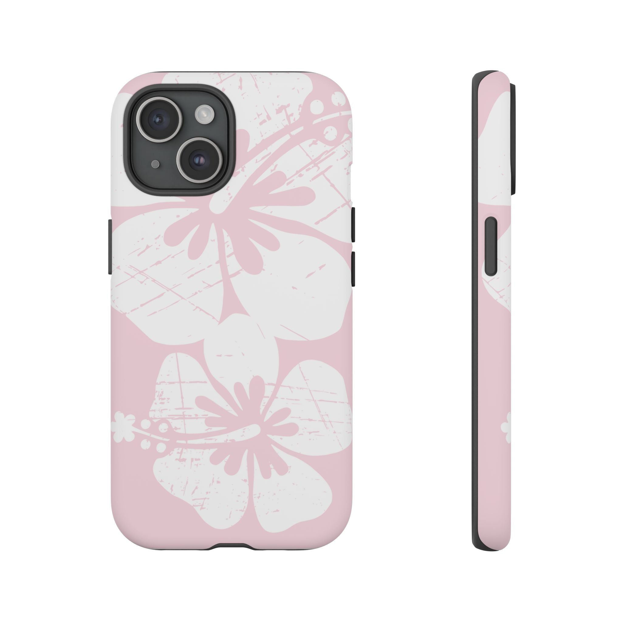 "The Classic Hibiscus"  Phone Case - Distressed Pink