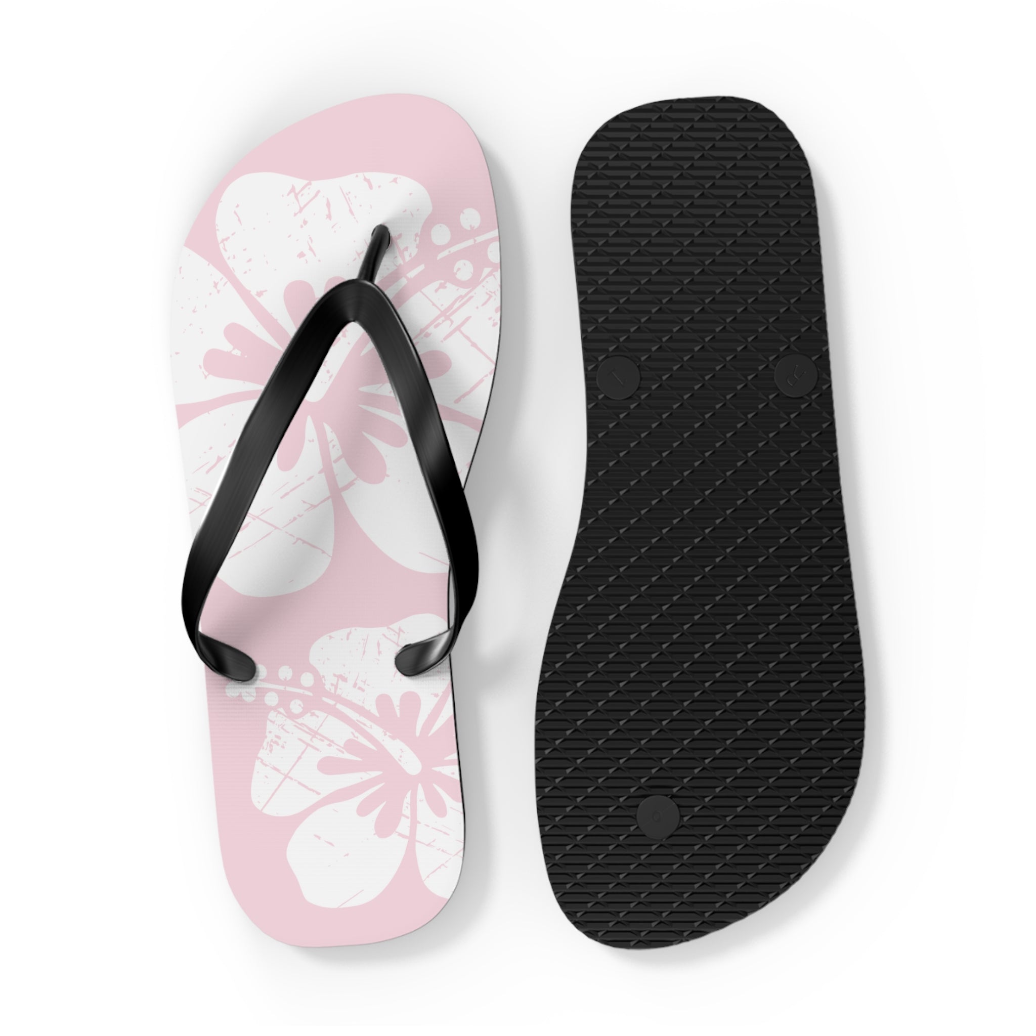 "The Classic Hibiscus" Flip Flop - Distressed Pink