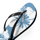 "The Classic Hibiscus" Flip Flop - Distressed Blue