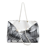 "The Plumeria"  Beach Bag - Black and White