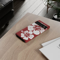 "The Classic Hibiscus" Phone Case -  Destressed Red