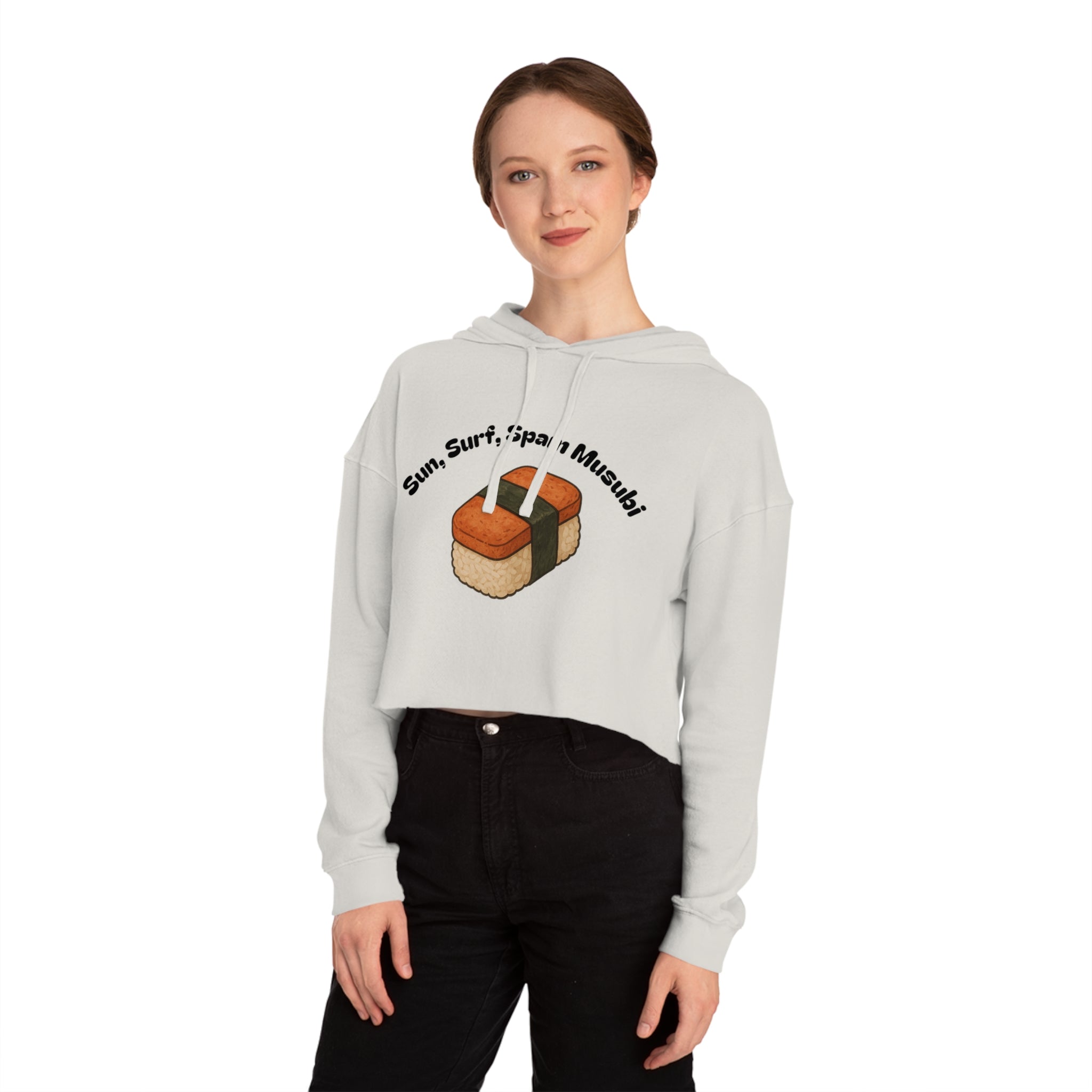 Sun, Surf, Spam Musubi Cropped Hoodie Sweatshirt