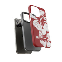 "The Classic Hibiscus" Phone Case -  Destressed Red