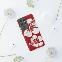 "The Classic Hibiscus" Phone Case -  Destressed Red